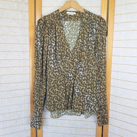 Isabel Marant Blouse Floral Long Sleeves Size 6 - Picture 1 of 10
